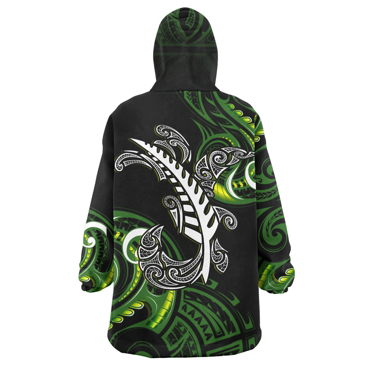 New Zealand Snug Hoodie - Aotearoa Silver Fern Maori Patterns