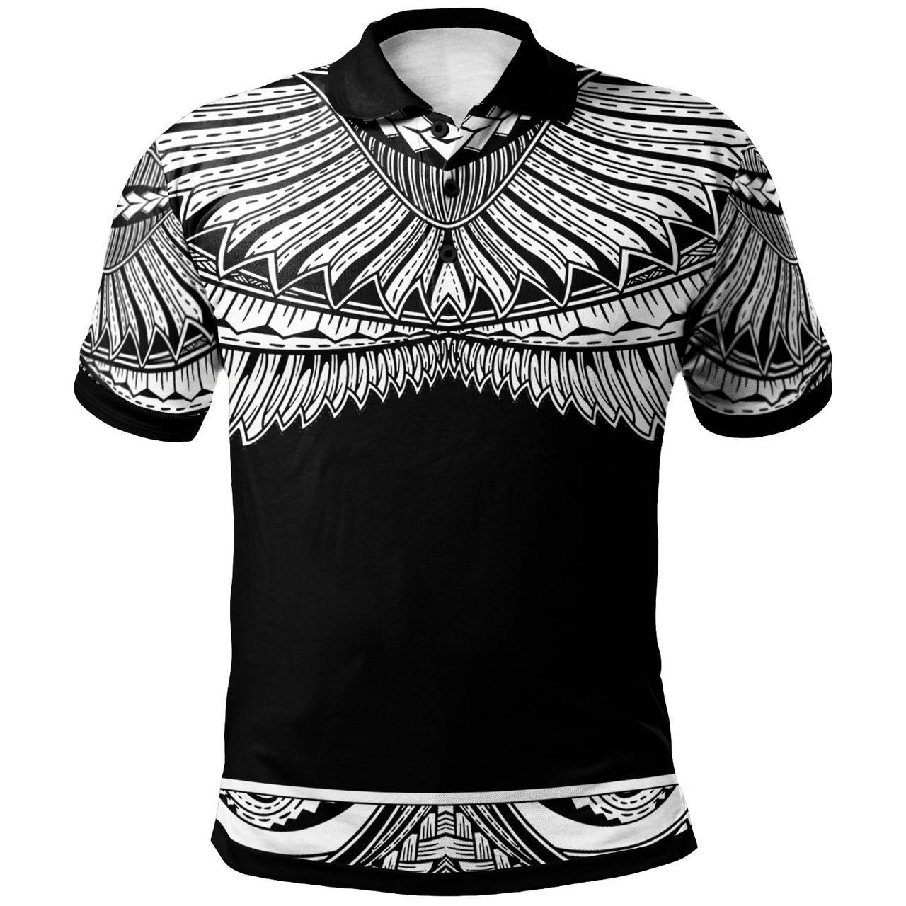 Pohnpei Polynesian Polo Shirt - Poly Tattoo White Version