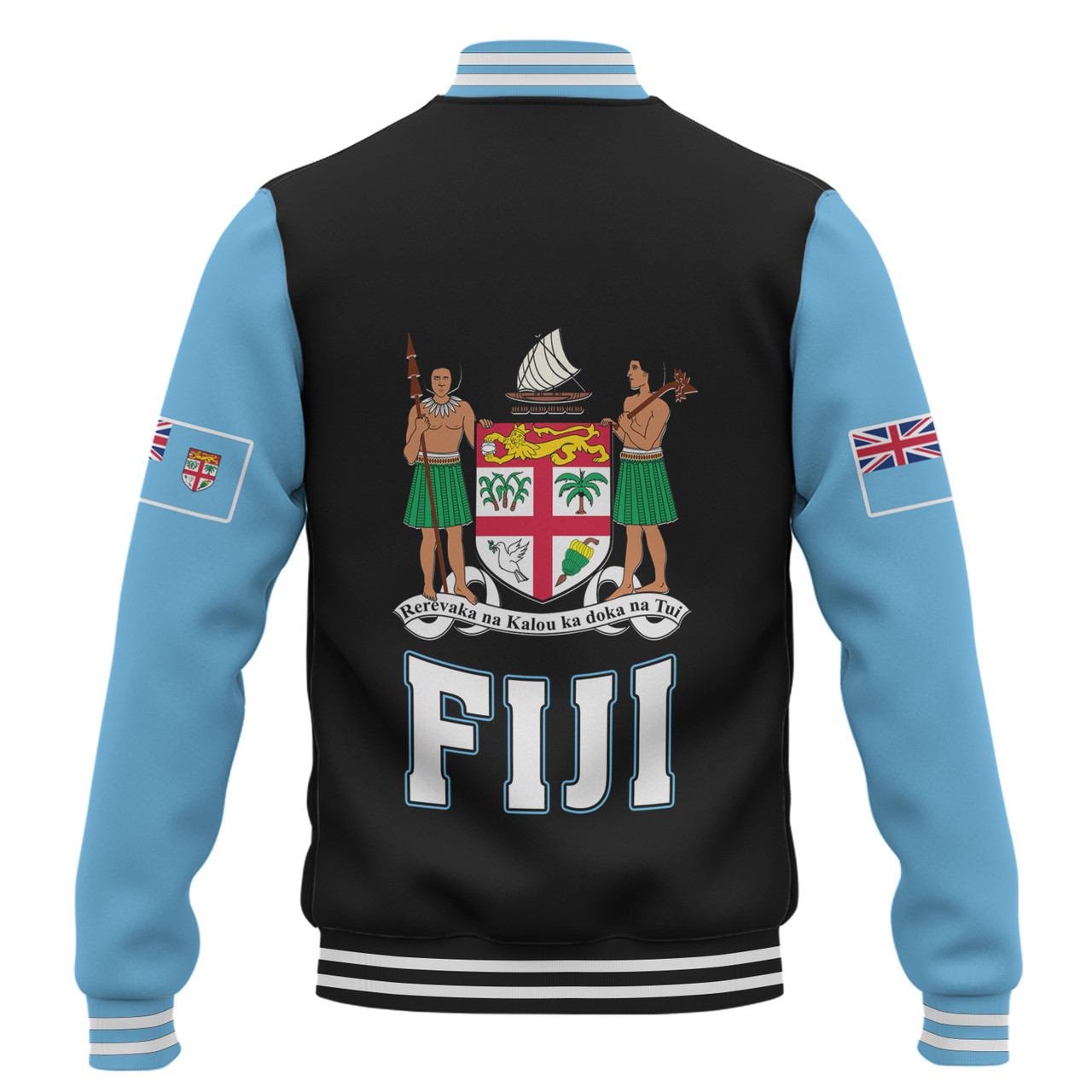 Fiji Baseball Jacket Melanesian Letters Style