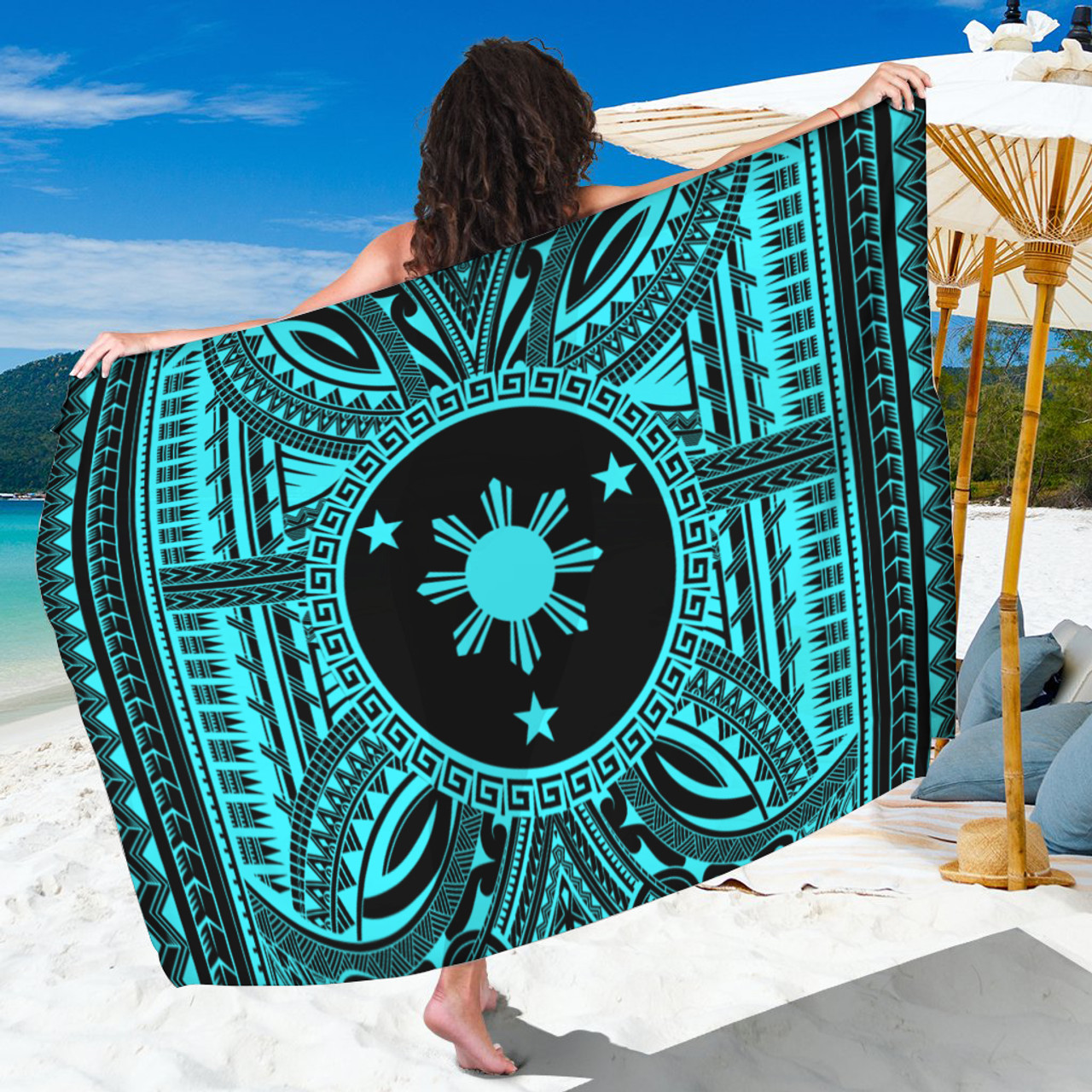 Philippines Filipinos Sun Patterns Tradition Style Sarong