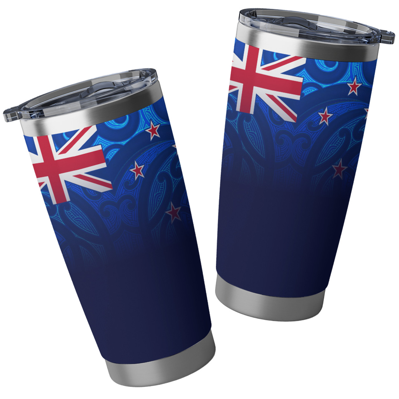 New Zealand Tumbler - Nz Flag Maori Patterns