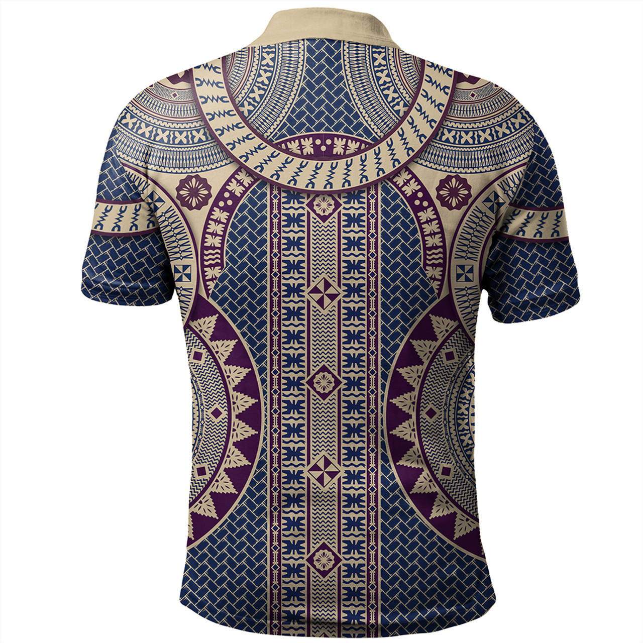 Fiji Polo Shirt Bula Pattern Circle