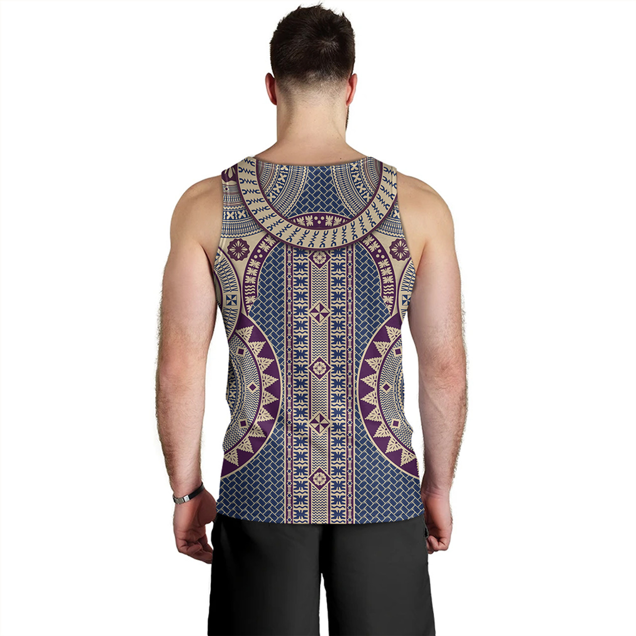 Fiji Tank Top Bula Pattern Circle