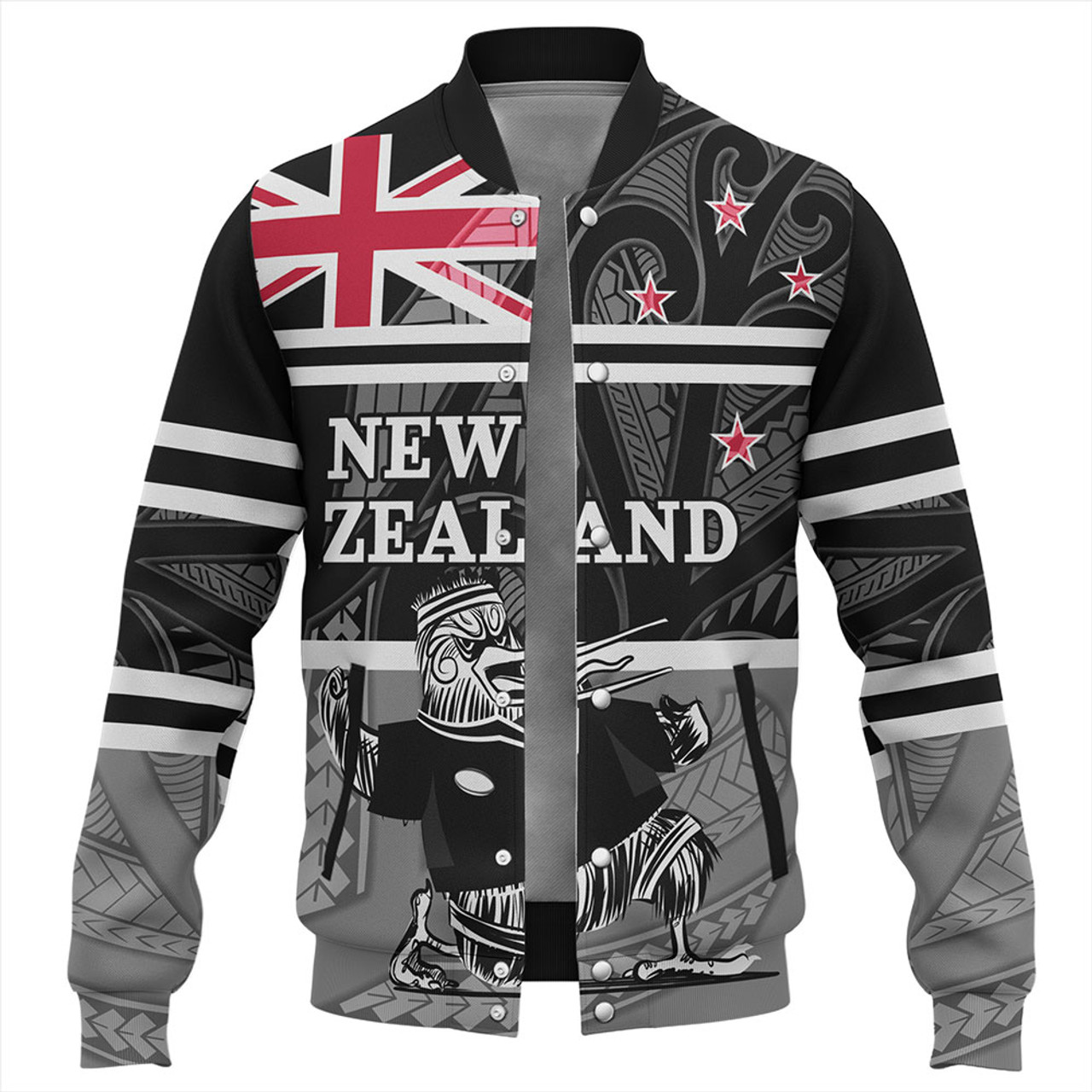 New Zealand T-Shirt Rugby Player Kiwi Bird With NZ Flag