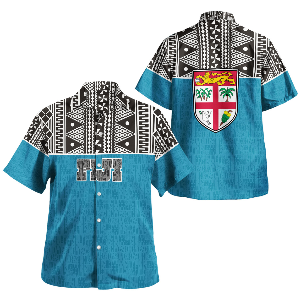 Fiji Combo Dress And Shirt Fijian Tapa Pattern