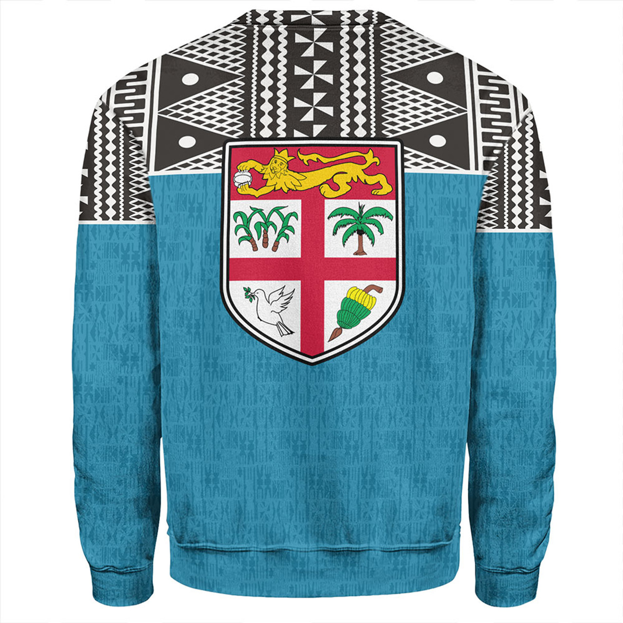 Fiji Sweatshirt Fijian Tapa Pattern
