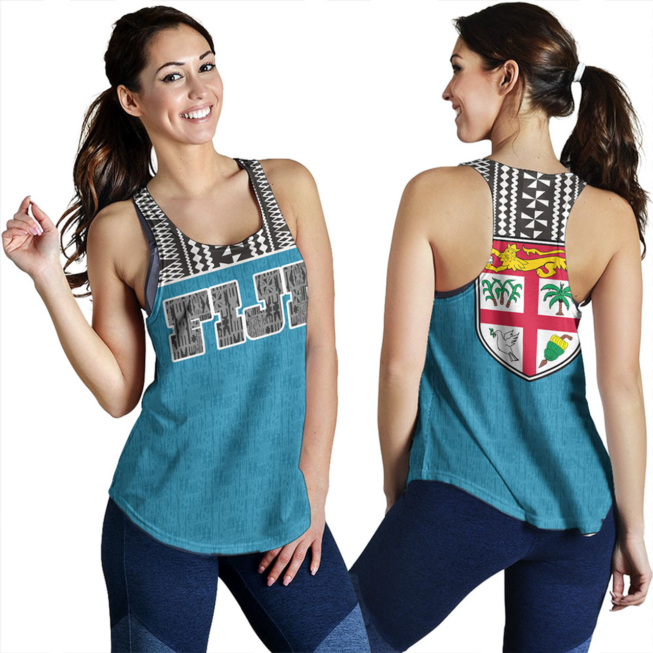 Fiji Women Tank Fijian Tapa Pattern