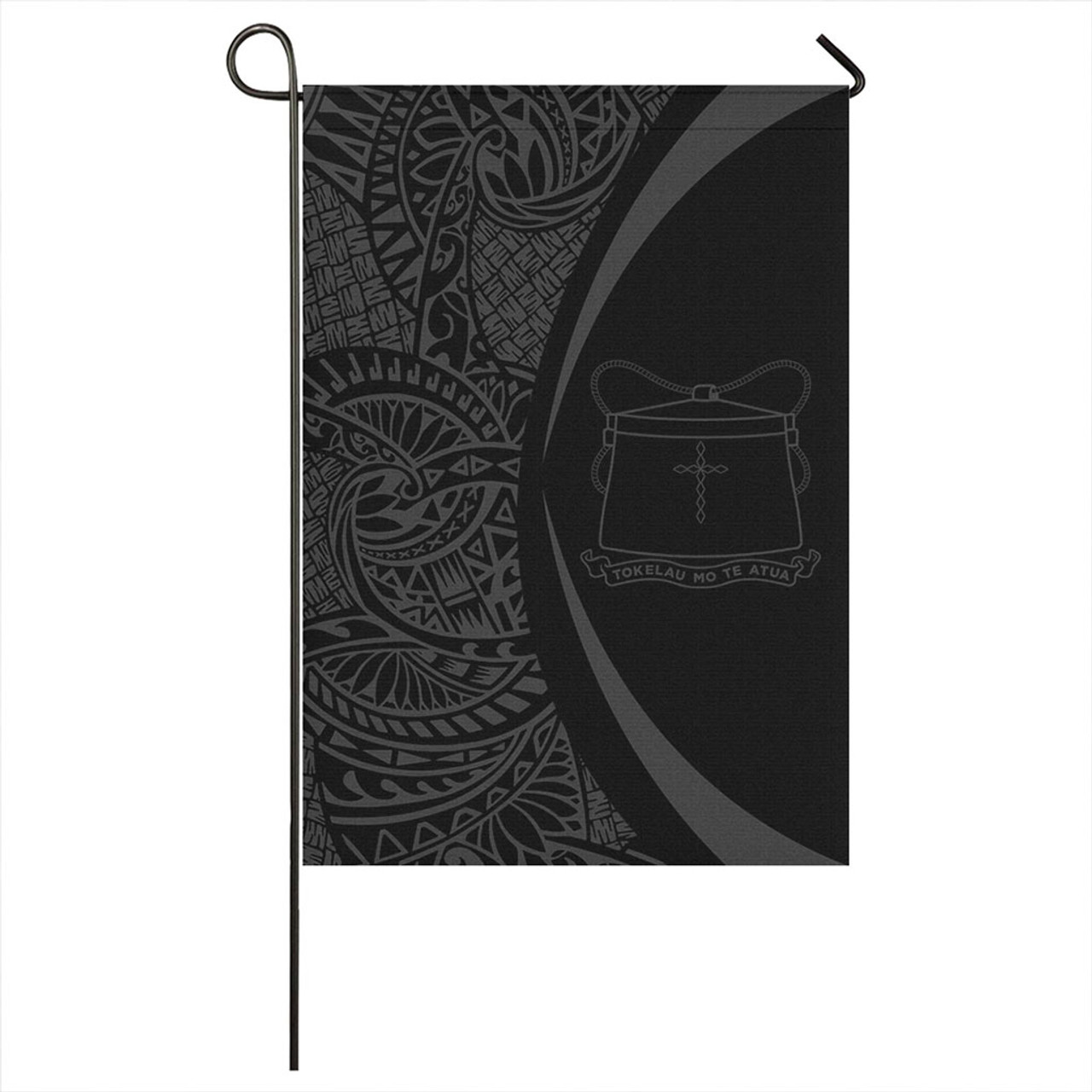 Tokelau Garden Flag Lauhala Circle Grey