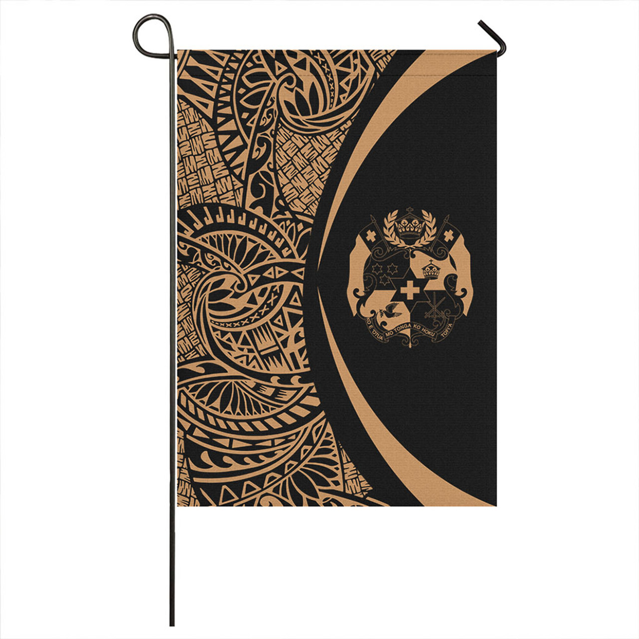 Tonga Garden Flag Lauhala Circle Gold