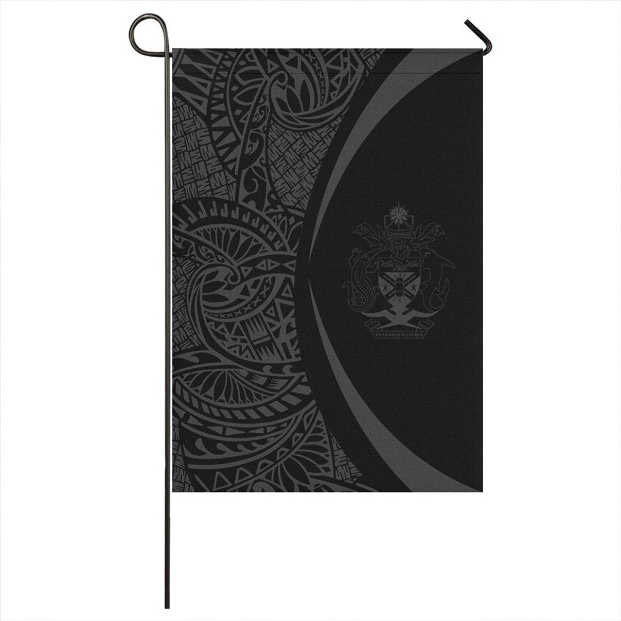 Solomon Islands Garden Flag Lauhala Circle Grey
