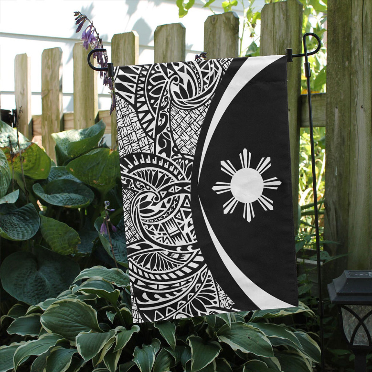 Philippines Filipinos Garden Flag Lauhala Circle White