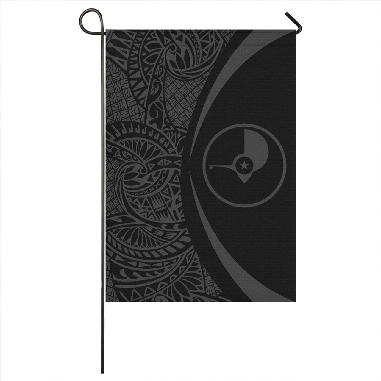 Yap State Garden Flag Lauhala Circle Grey