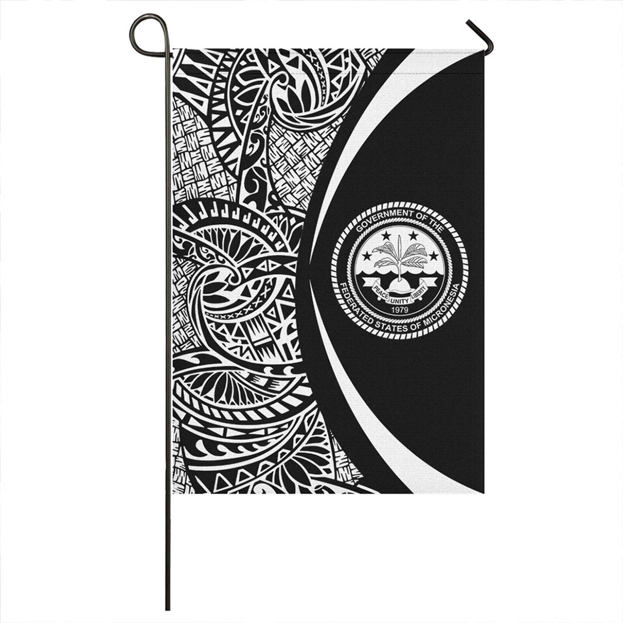 Federated States Of Micronesia Garden Flag Lauhala Circle White