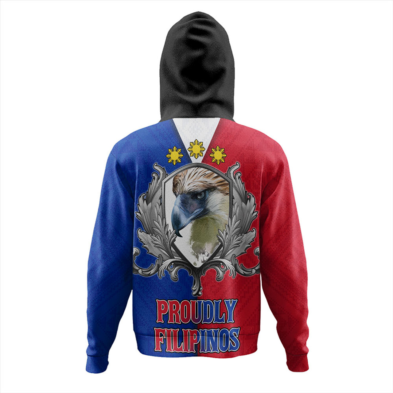 Philippines Filipinos Hoodie The Philippine Eagle With Traditional Patterns