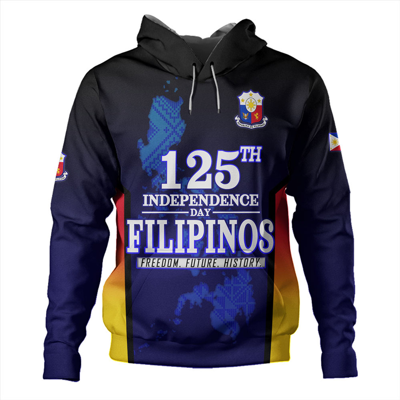 Philippines Filipinos Hoodie Philippines Independence Day With Map