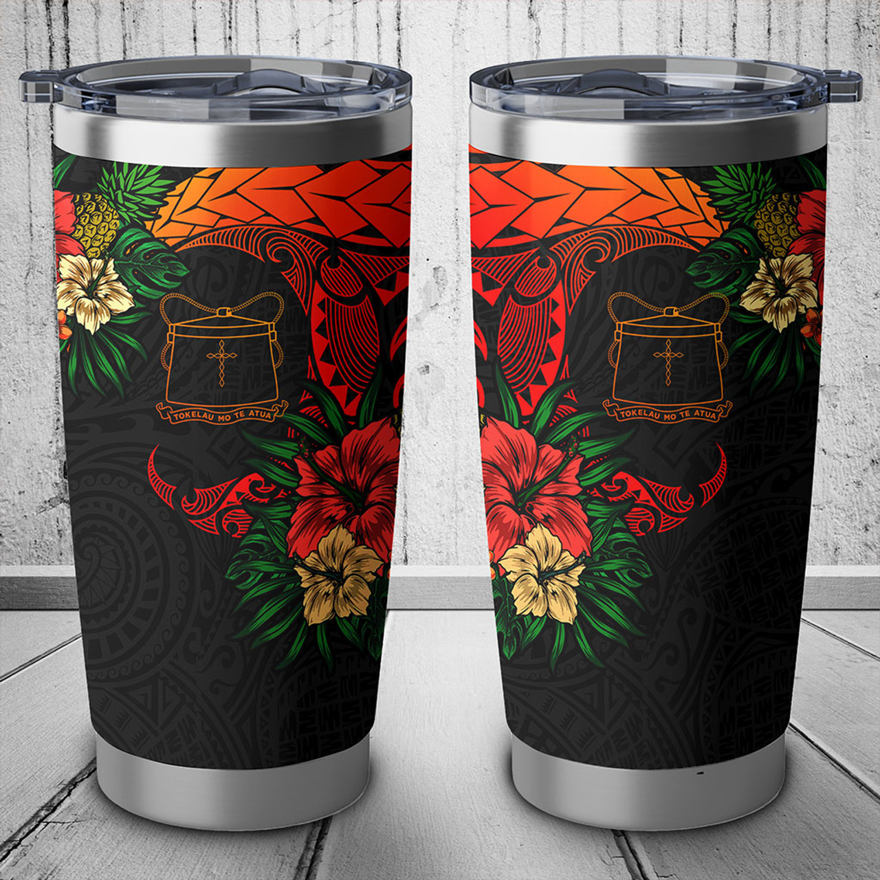 Tokelau Tumbler Polynesian Tropical Coat Of Arms