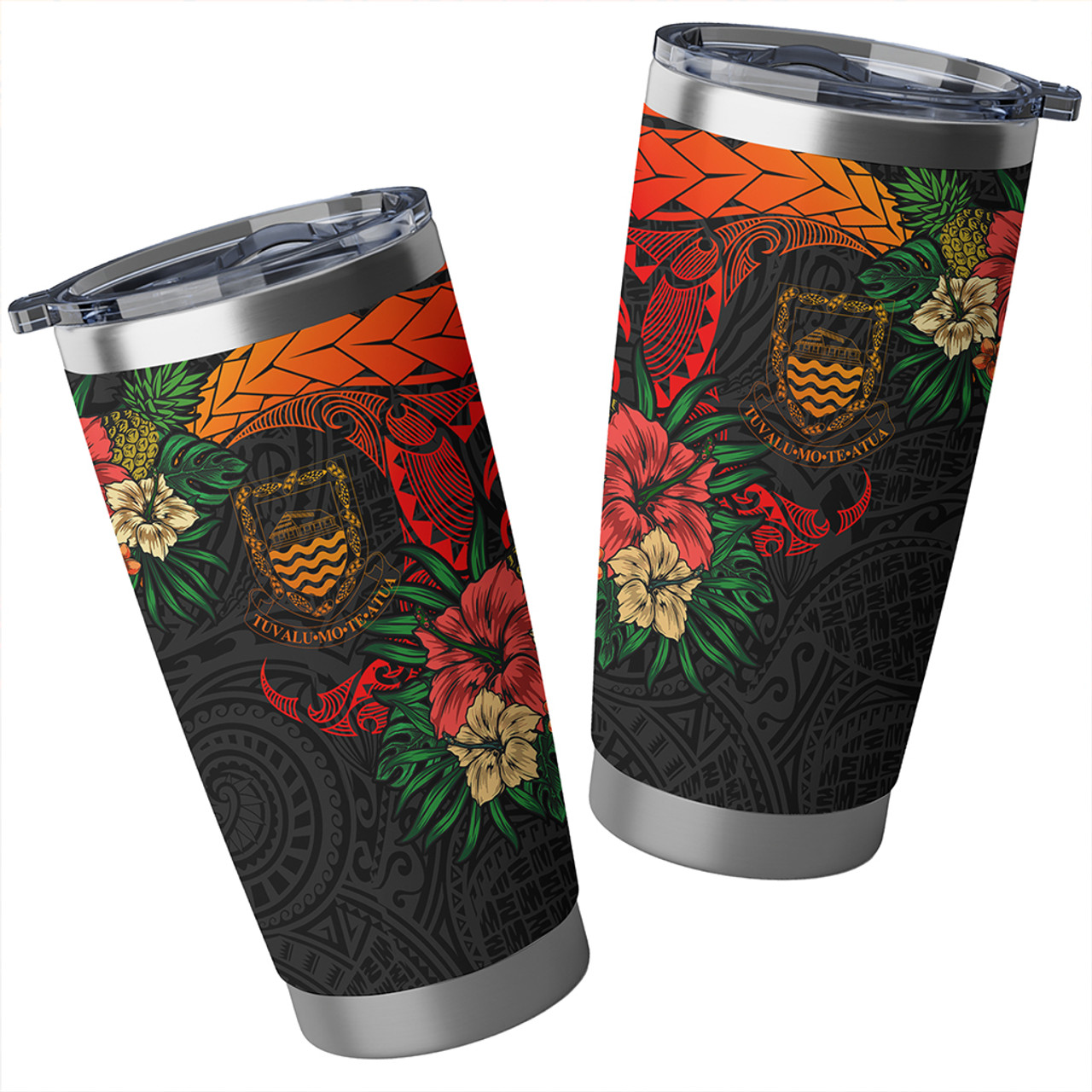 Tuvalu Tumbler Polynesian Tropical Coat Of Arms