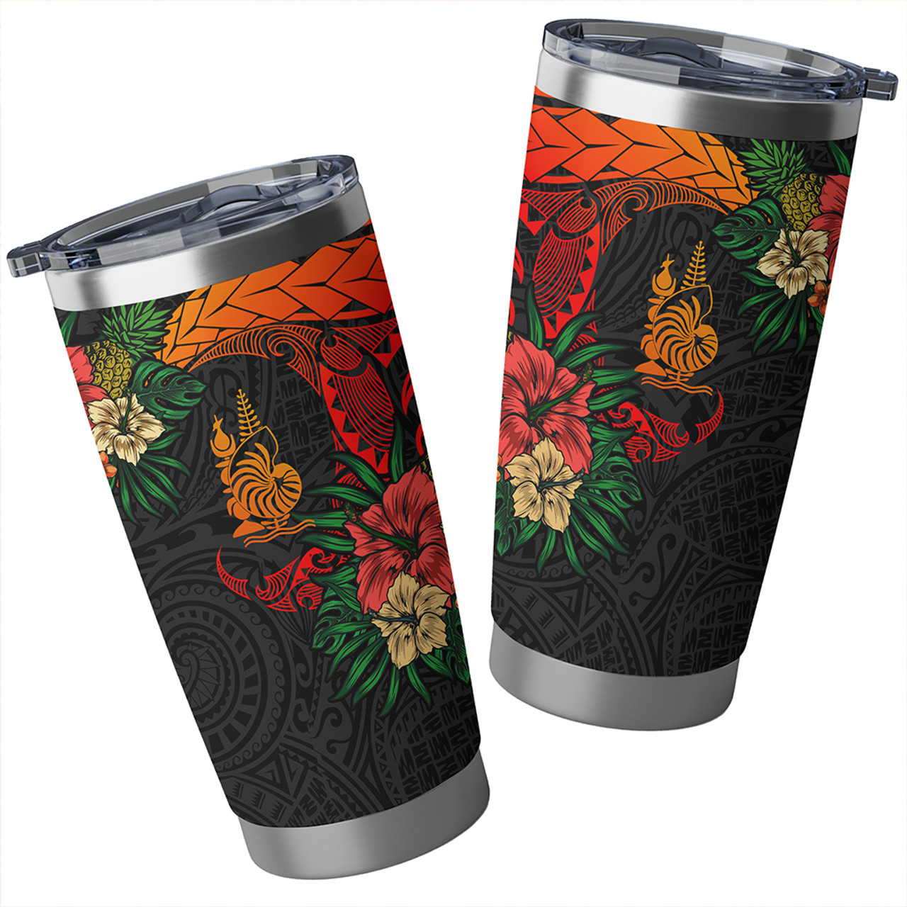 New Caledonia Tumbler Polynesian Tropical Coat Of Arms