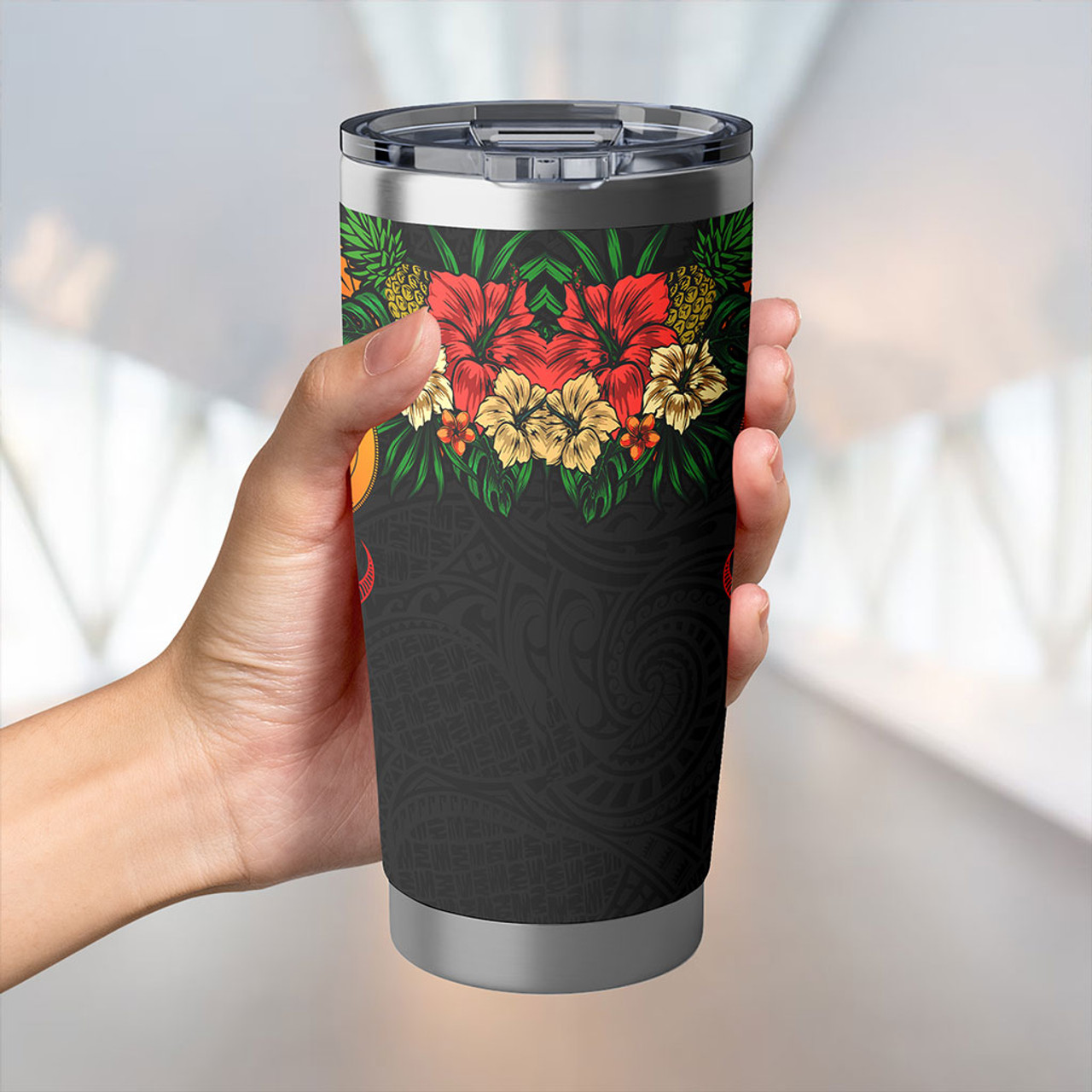 Yap State Tumbler Polynesian Tropical Coat Of Arms