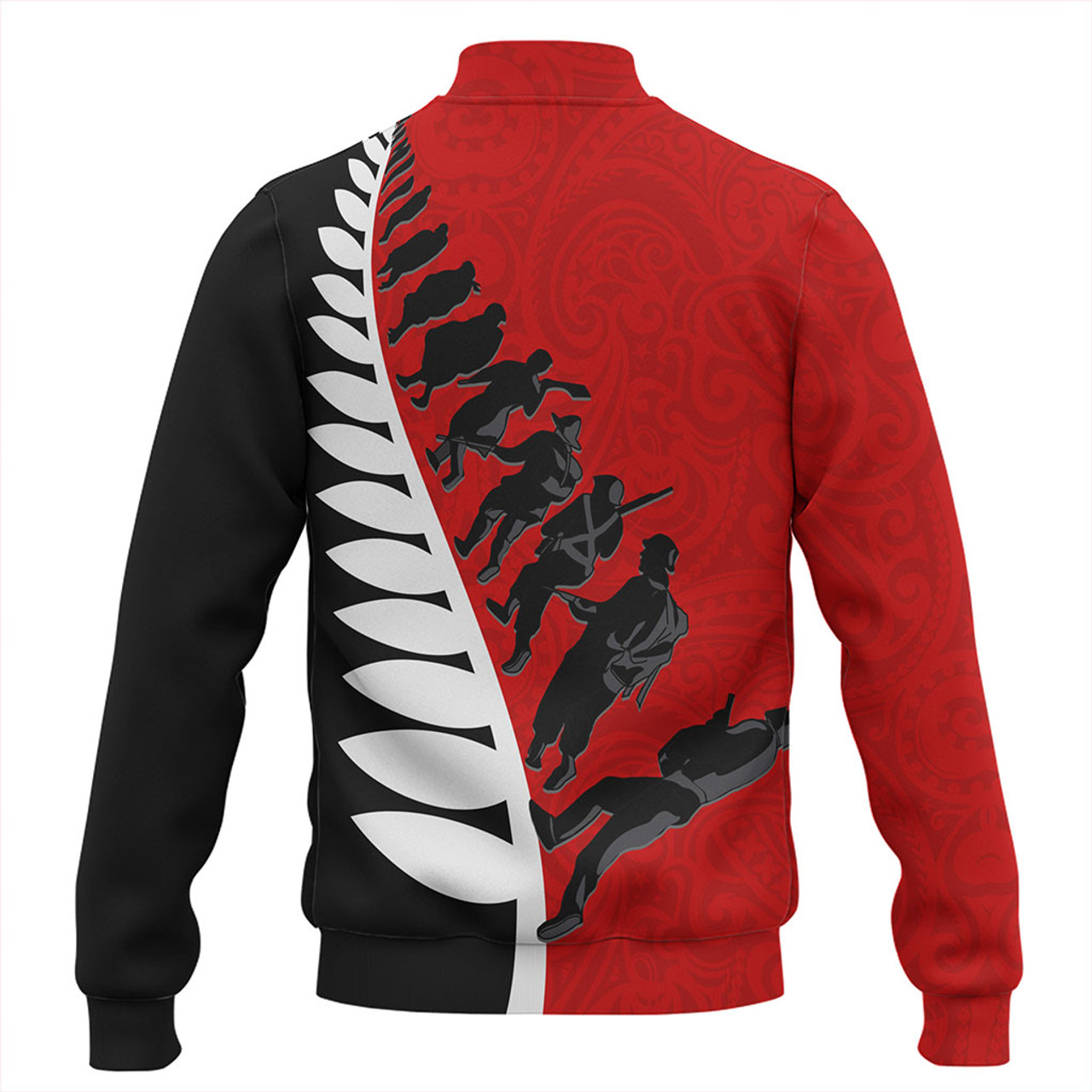 New Zealand Baseball Jacket Tino Rangatiratanga Anzac Day Lets We Forget