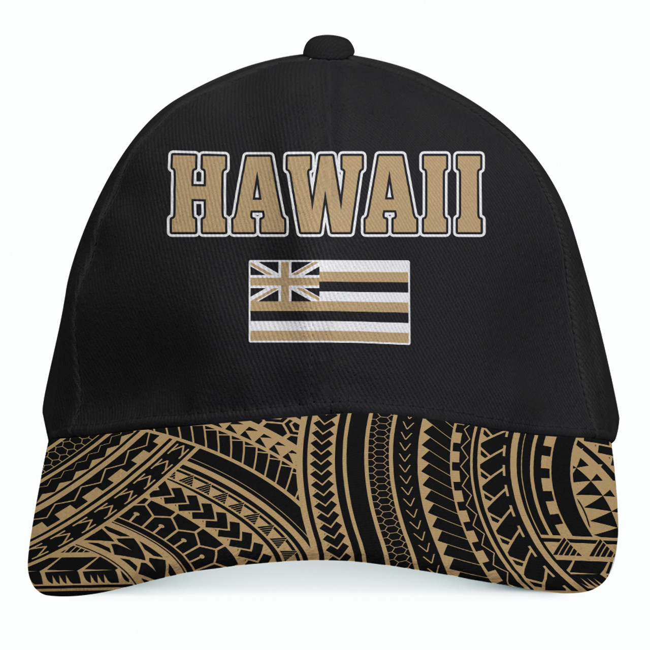 Hawaii Cap Flag Gold Style