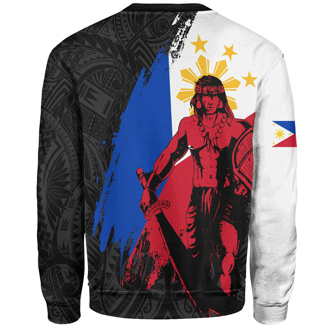 Philippines Filipinos Sweatshirt Lapu Lapu Warrior Style Flag