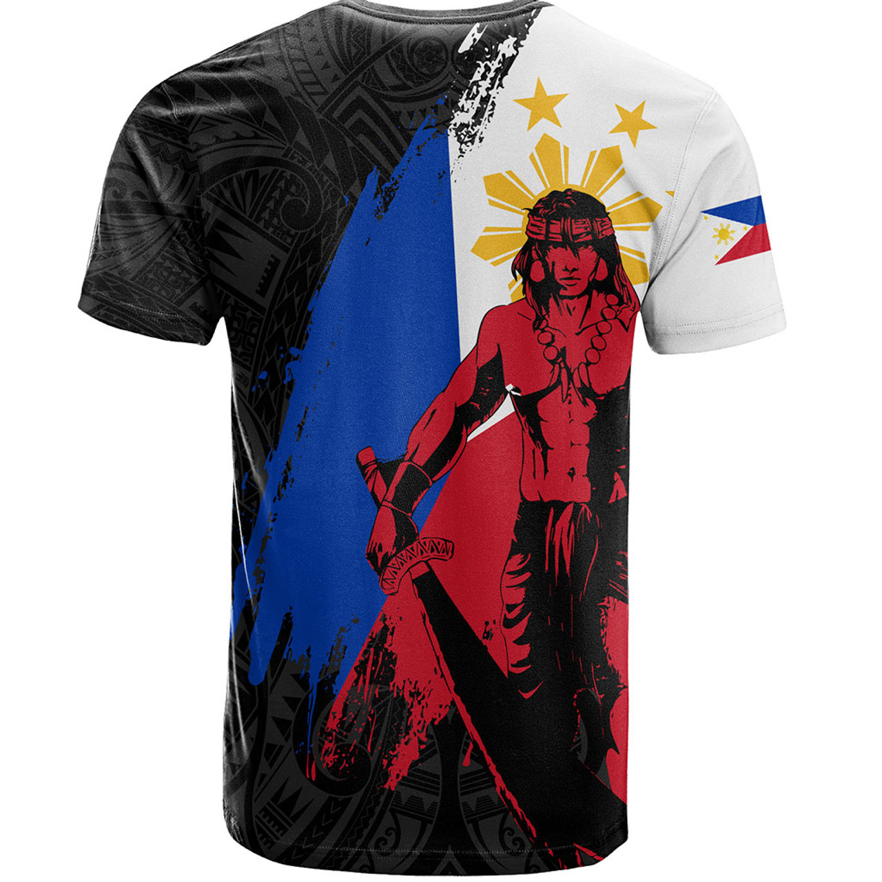 Philippines Filipinos T-Shirt Lapu Lapu Warrior Style Flag