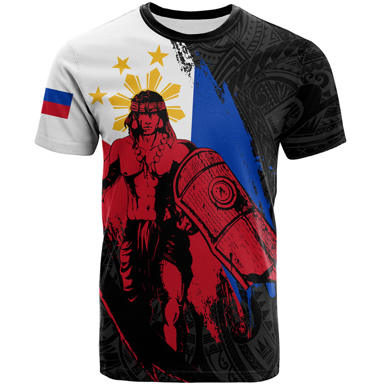 Philippines Filipinos T-Shirt Lapu Lapu Warrior Style Flag