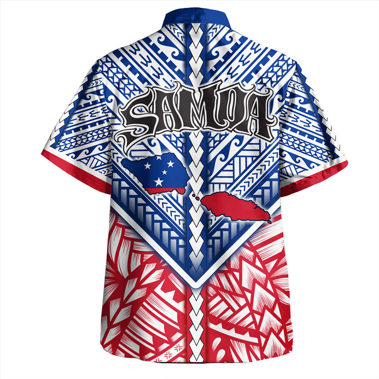 Samoa Hawaiian Shirt Map And Seal Samoan Patterns