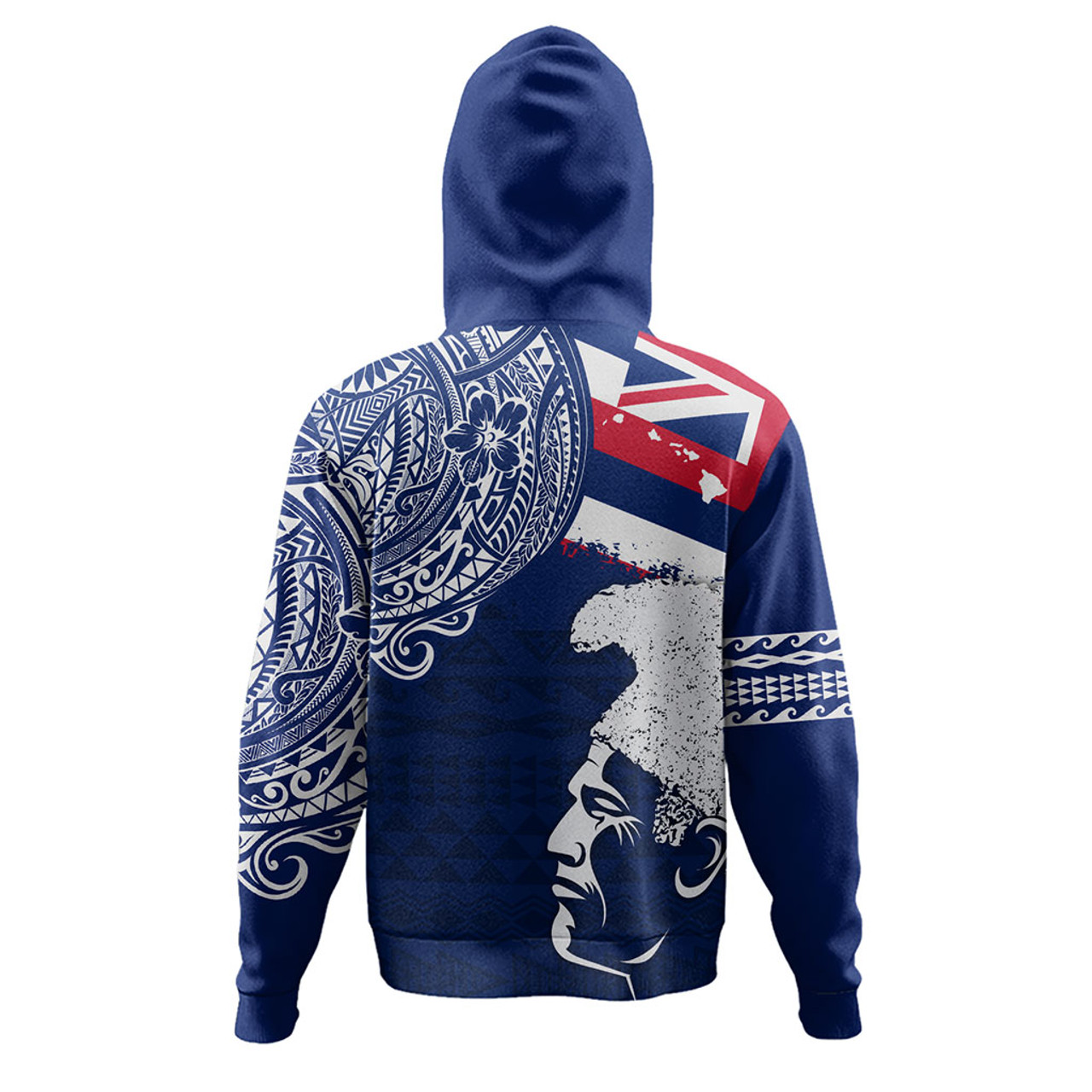 Hawaii Hoodie Polynesian Tribal Flag King Kamehameha