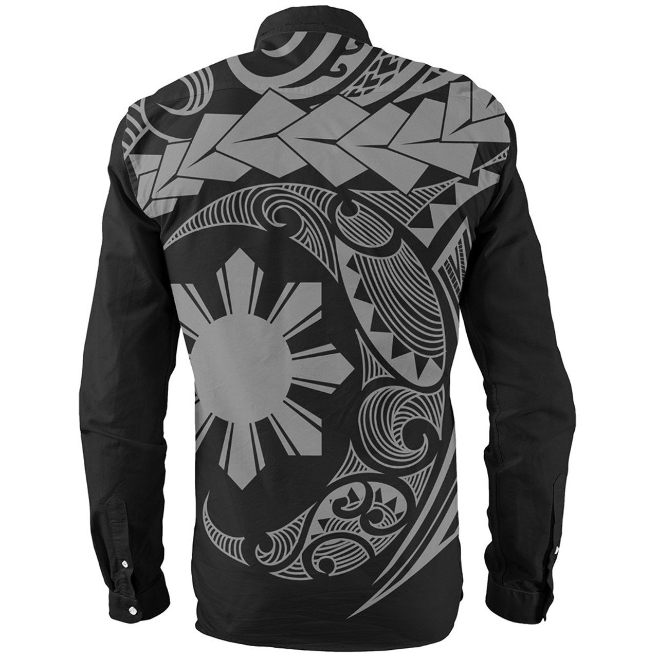 Philippines Filipinos Long Sleeve Shirt Polynesian Tribal Half Circle