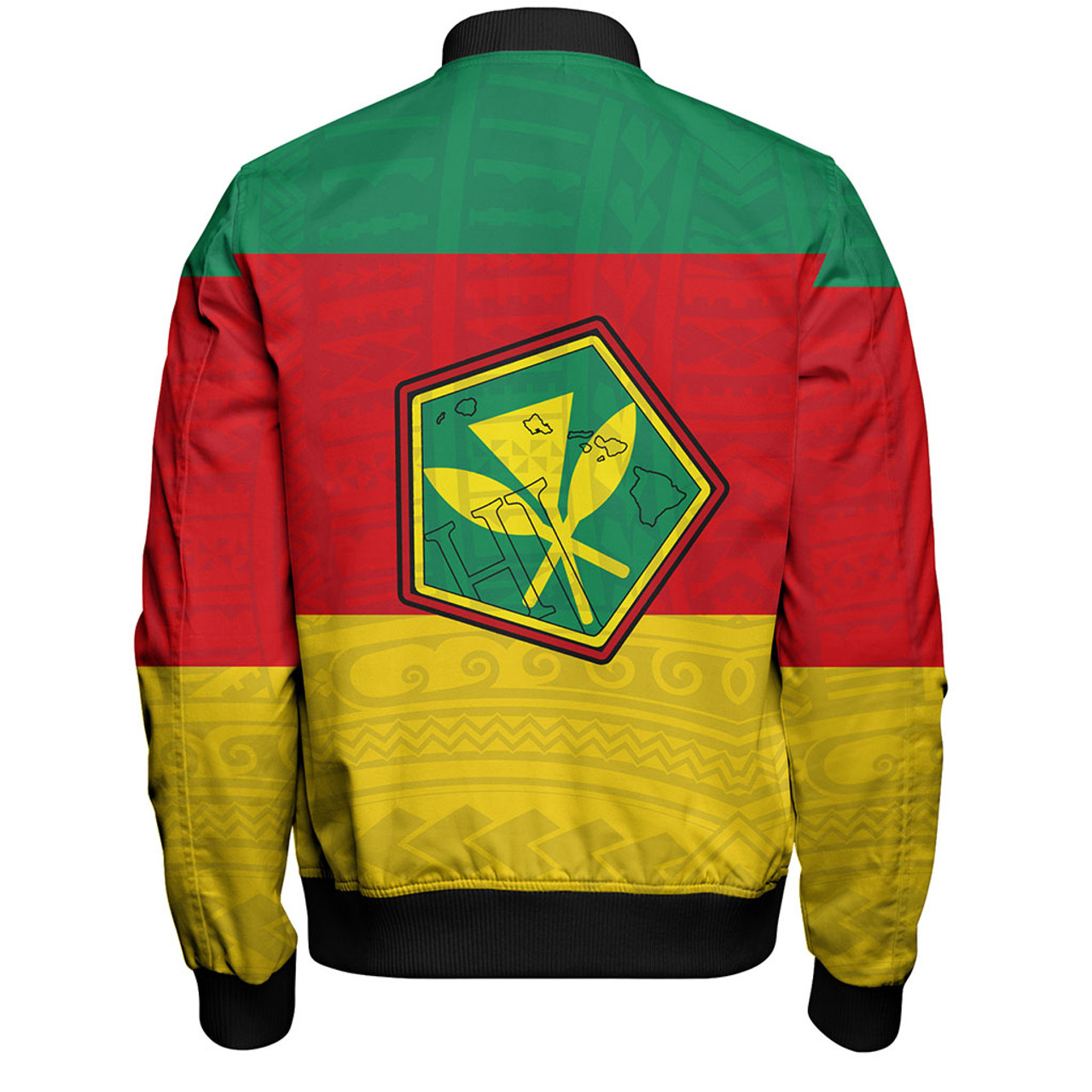 Hawaii Bomber Jacket Custom Kanaka King Flag