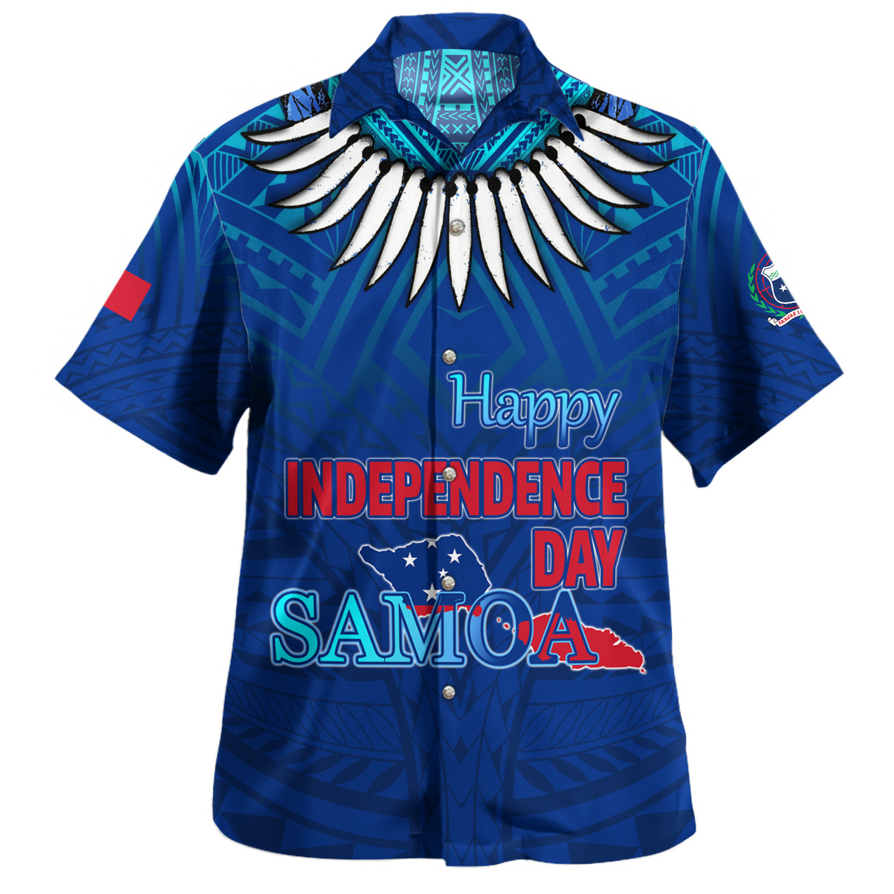 Samoa Hawaiian Shirt Happy Independence Day Samoa