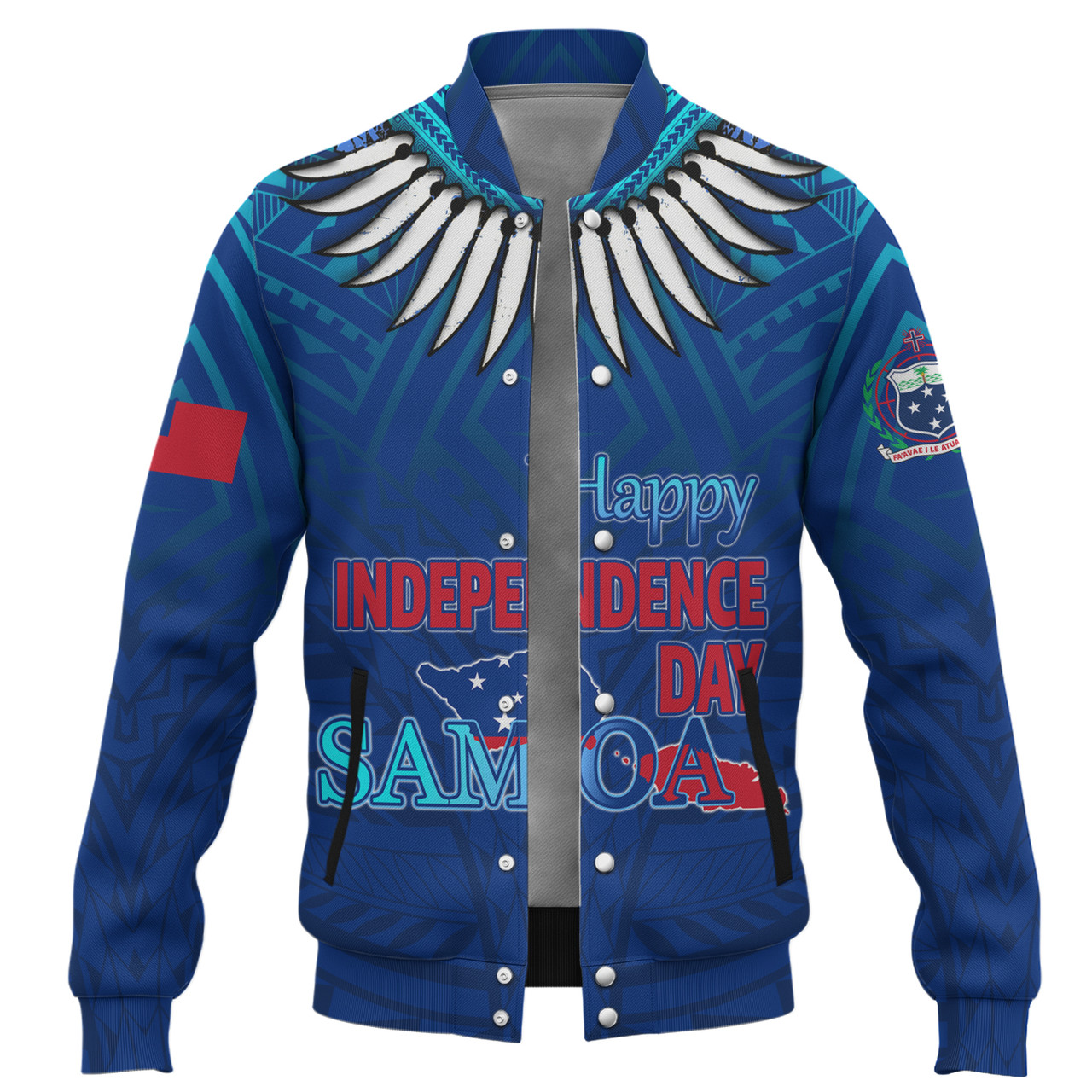 Samoa Baseball Jacket Happy Independence Day Samoa