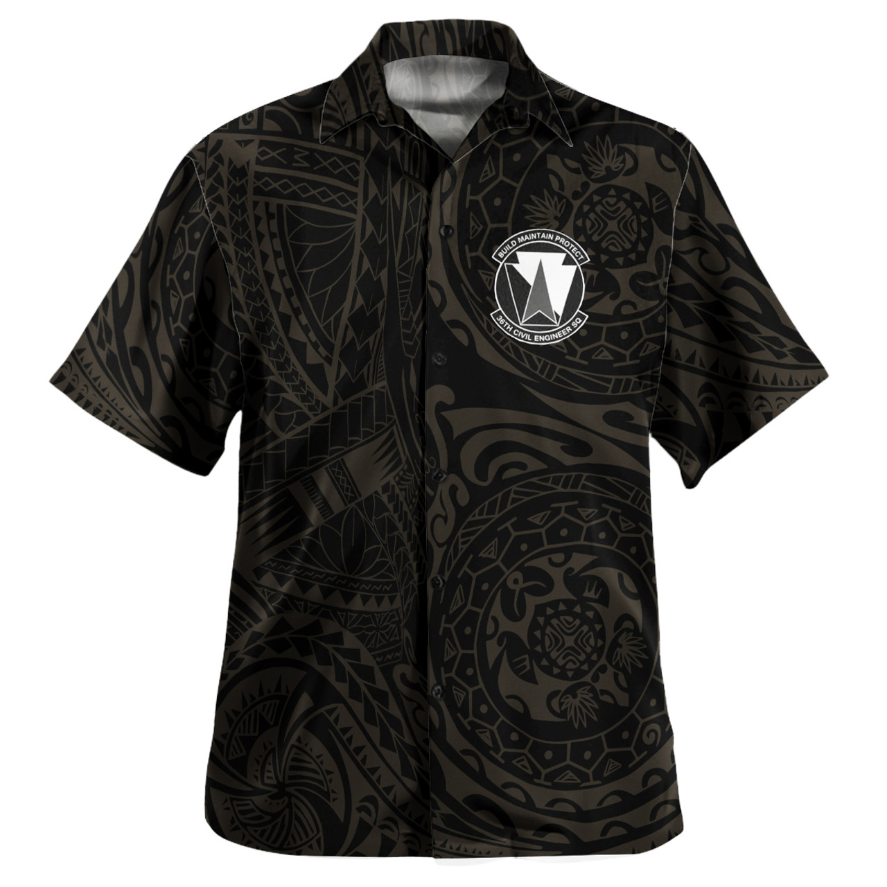 CUSTOM Polynesian Hawaiian Shirt - Polynesian Tattoo Style