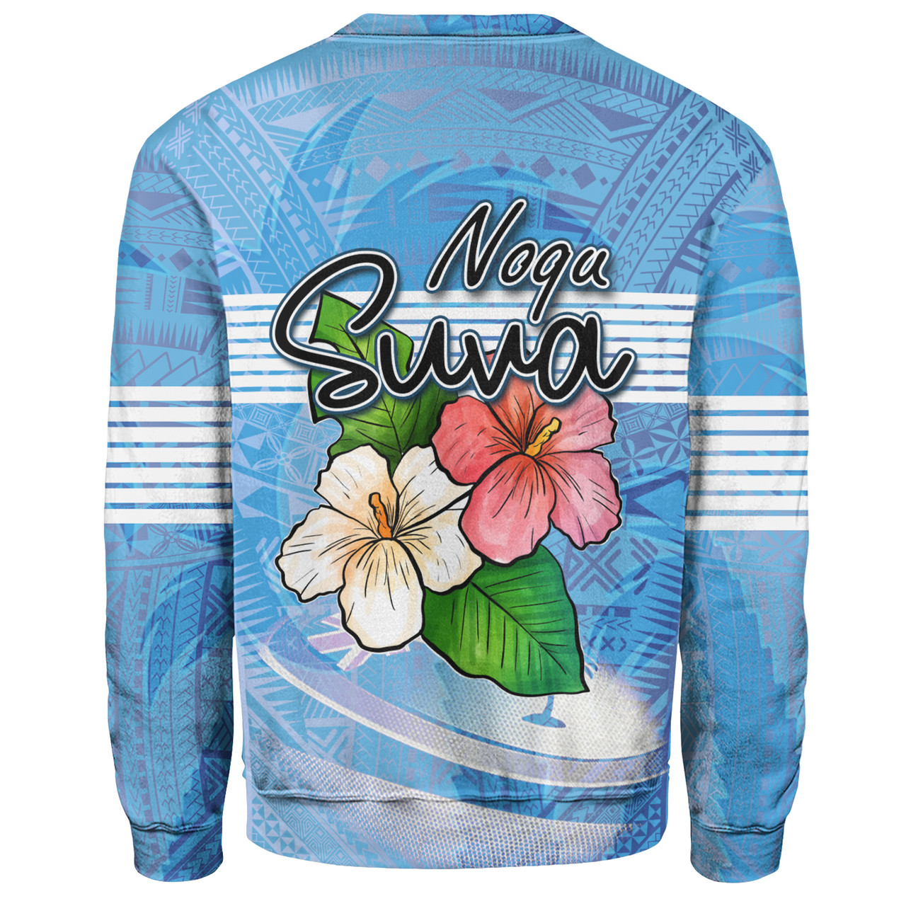 Fiji Sweatshirt Noqu Suva Palm Tree Traditional Patterns