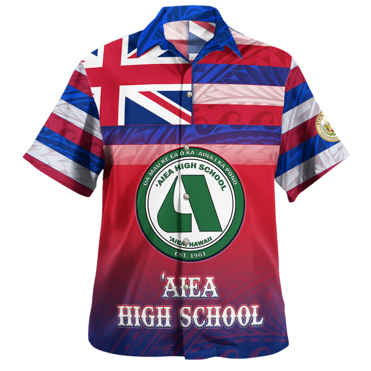 Hawaii Aiea High School Hawaii Shirt Flag Color With Traditional Patterns