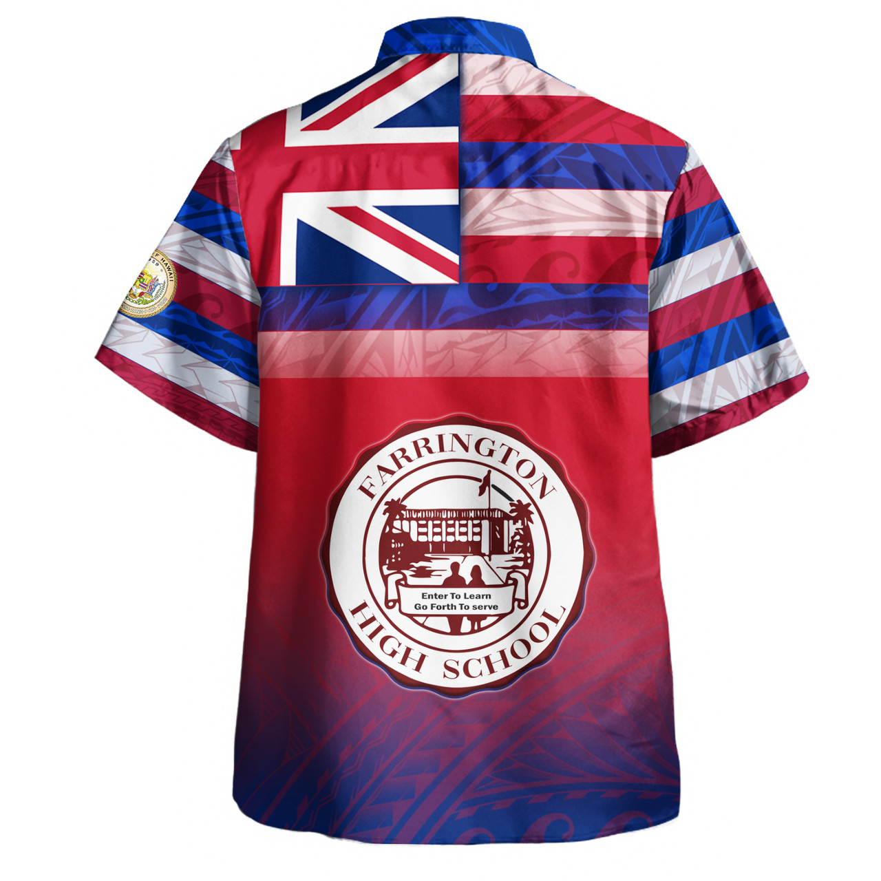 Hawaii Farrington High School Hawaii Shirt Flag Color With Traditional Patterns