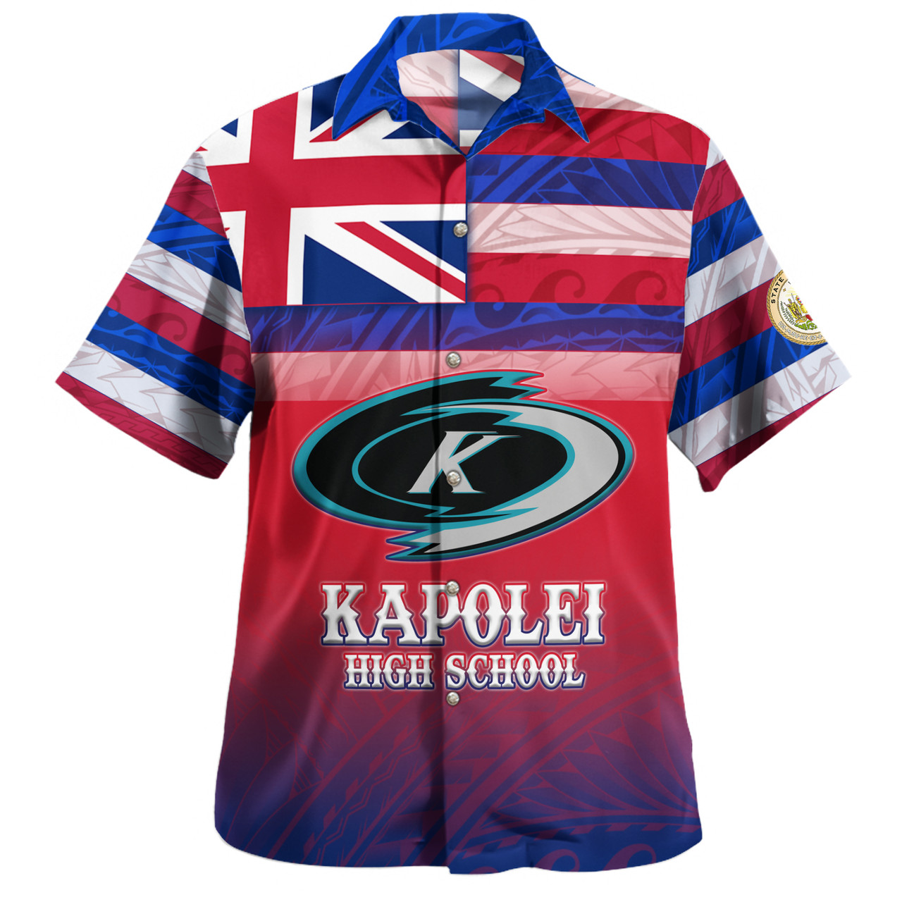Hawaii Kapolei High School Hawaii Shirt Flag Color With Traditional Patterns