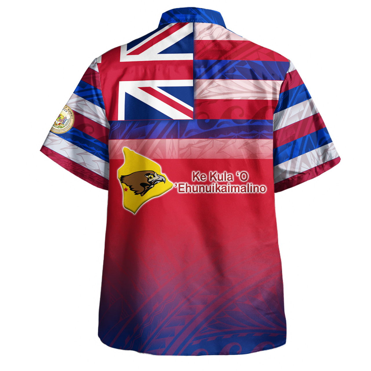 Hawaii Ke Kula o Ehunuikaimalino High School Hawaii Shirt Flag Color With Traditional Patterns