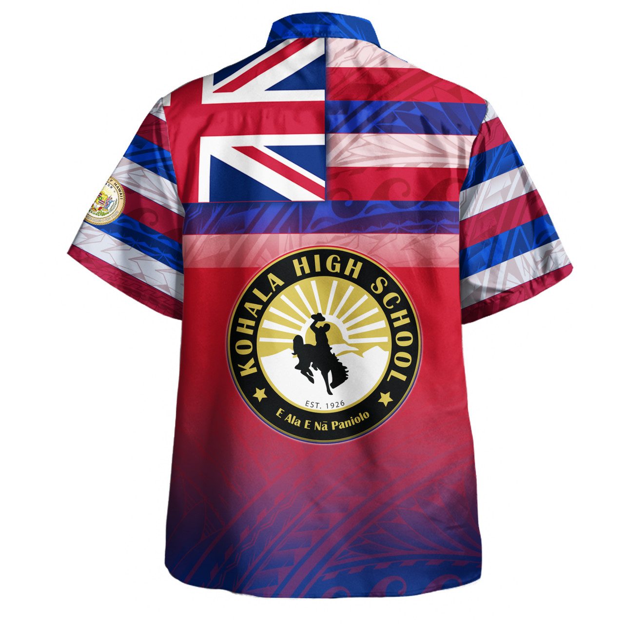 Hawaii Kohala High School Hawaii Shirt Flag Color With Traditional Patterns
