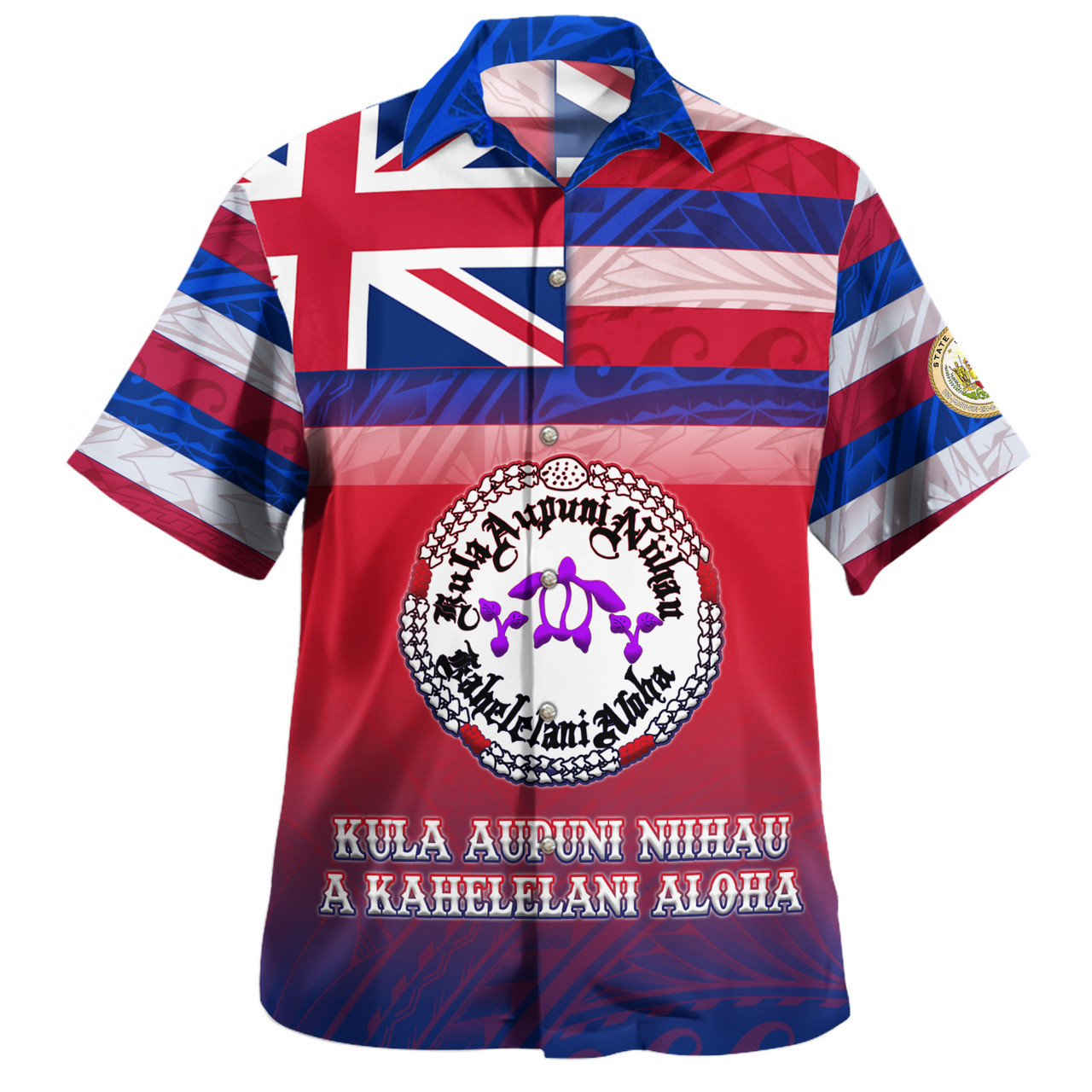 Hawaii Kula Aupuni Niihau A Kahelelani Aloha High School Hawaii Shirt Flag Color With Traditional Patterns