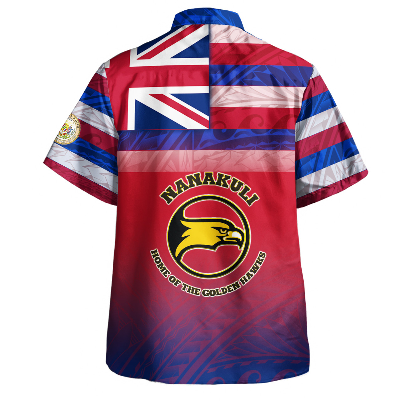 Hawaii Nanakuli High and Intermediate School Hawaii Shirt Flag Color With Traditional Patterns