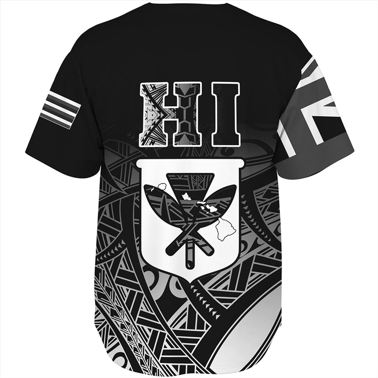 Hawaii Baseball Shirt Kanaka Tribal Style Gradient