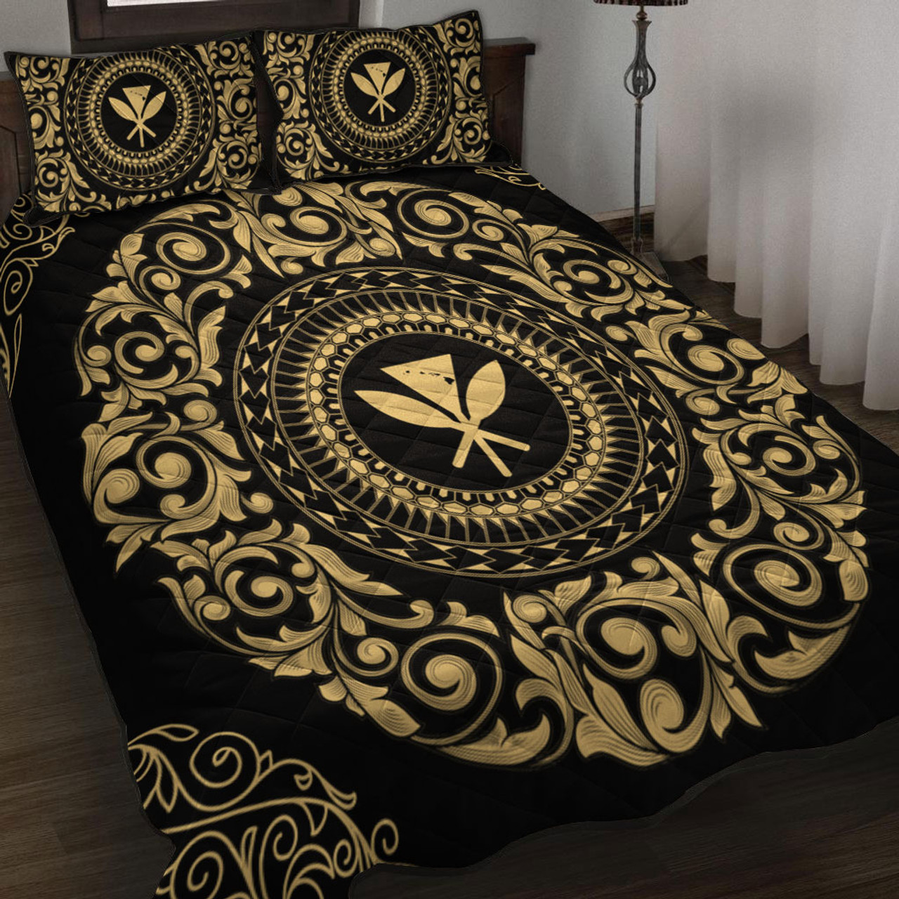 Hawaii Quilt Bed Set Kanaka Maoli Royal Vintage Style