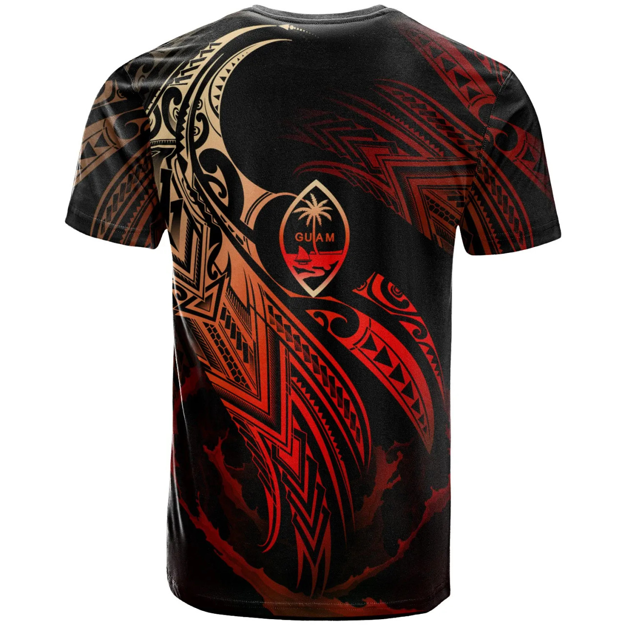 Guam Polynesian Custom Personalised T-Shirt - Guam Legend Red Version 2