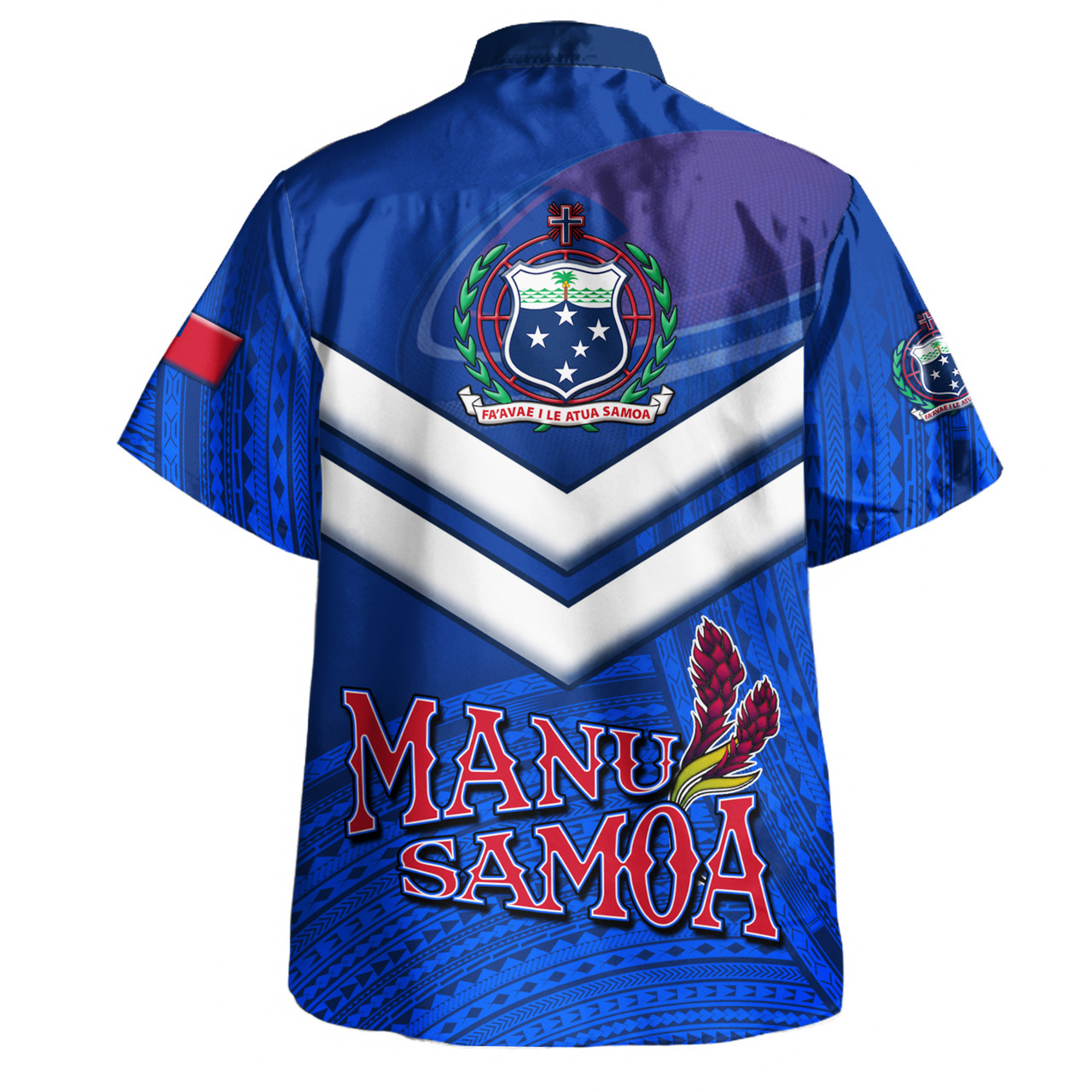 Samoa Hawaiian Shirt Samoa Tradition Patterns With Rugby Ball