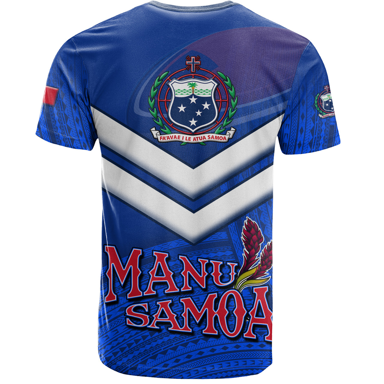 Samoa T-Shirt Samoa Tradition Patterns With Rugby Ball