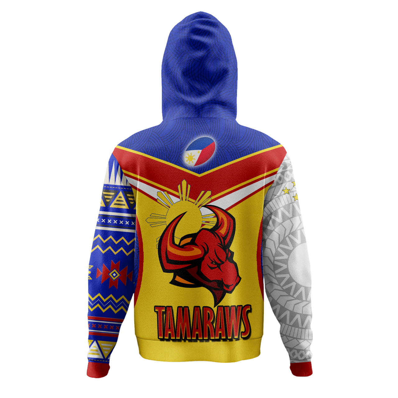 Philippines Filipinos Hoodie Tamaraws Mascot With Flag