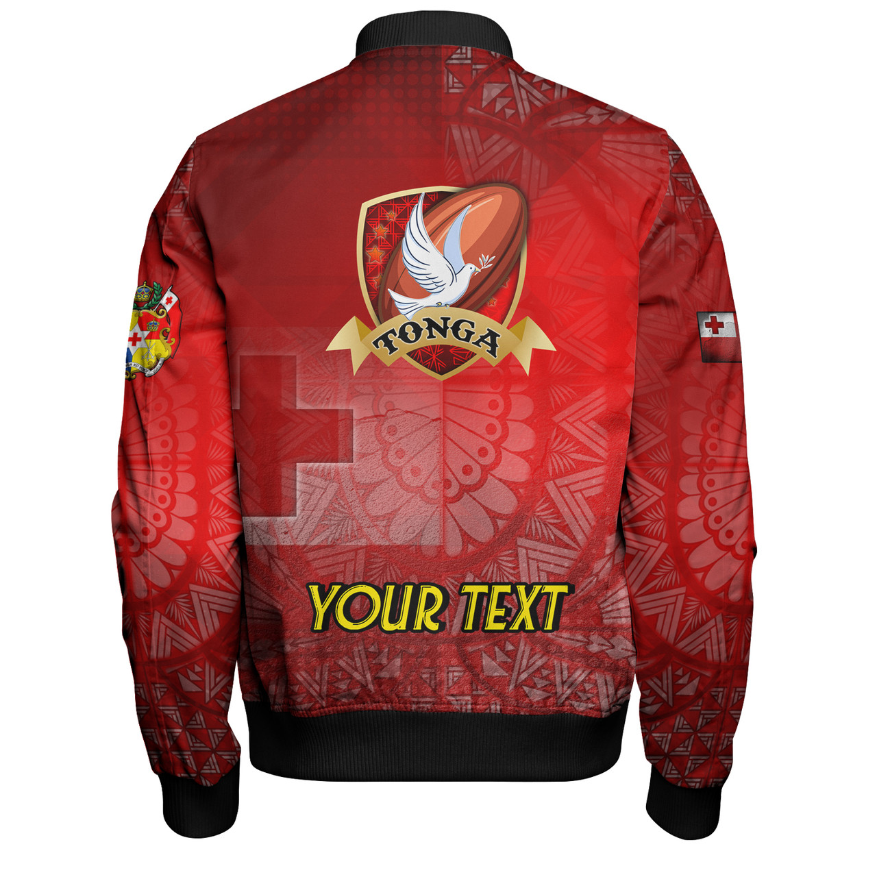 Tonga Custom Personalised Bomber Jacket Tongan Flag Rugby Pride Style